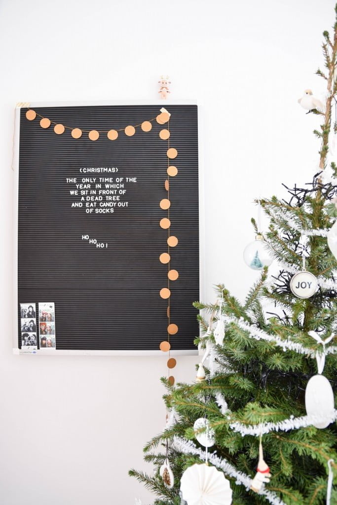 tekst letterbord kerst