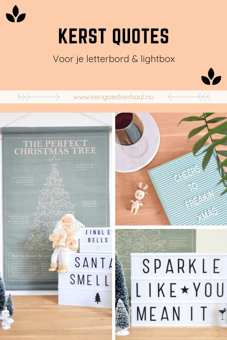 kerst quotes letterbord en lightbox