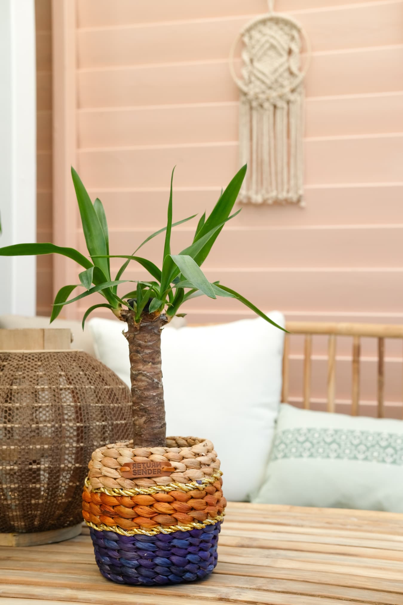 colour block basket return to sender