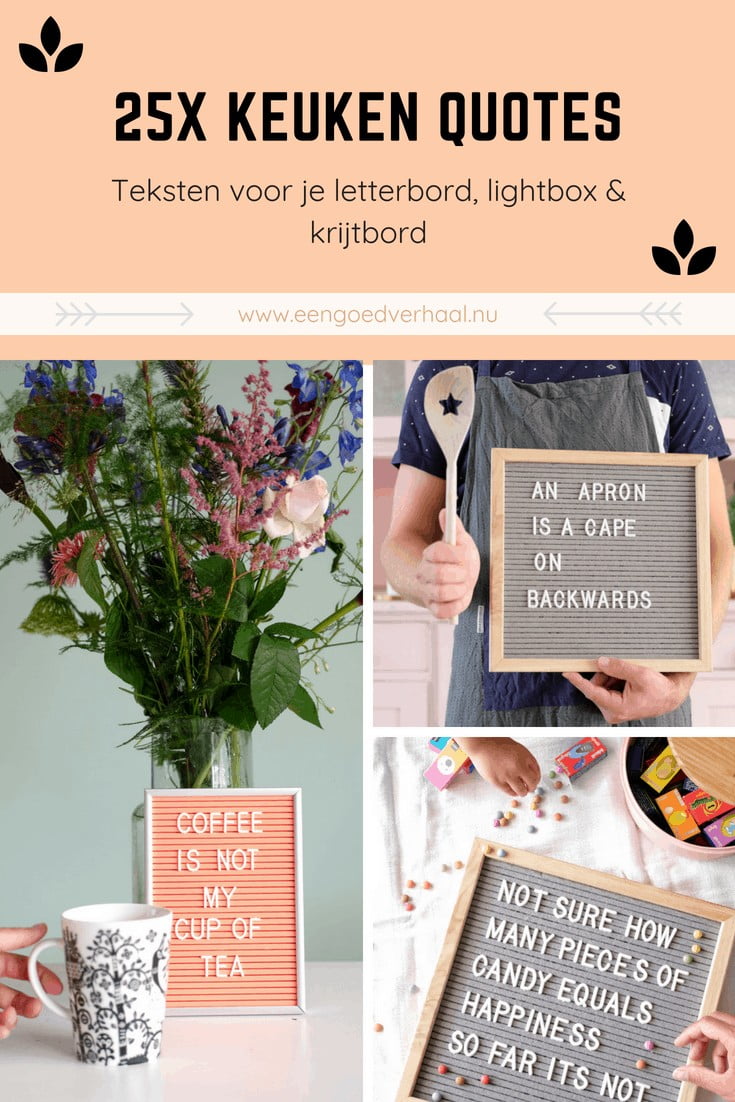 keuken quotes voor letterbord