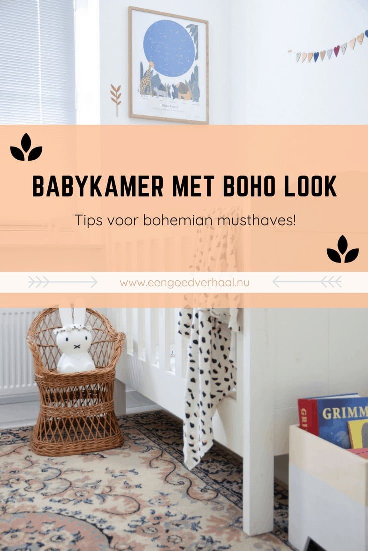 voorbeeld babykamer met boho look