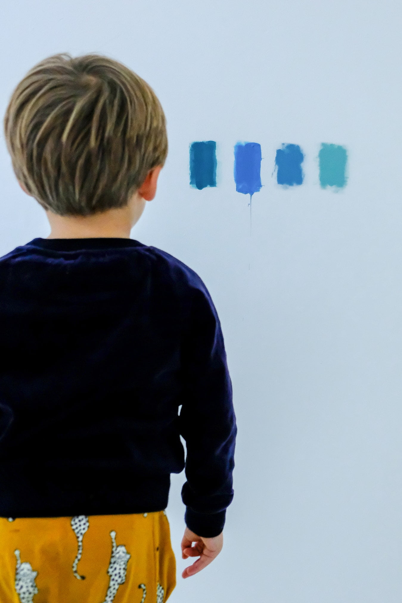 blauwe en groene kleurtesters van Flexa