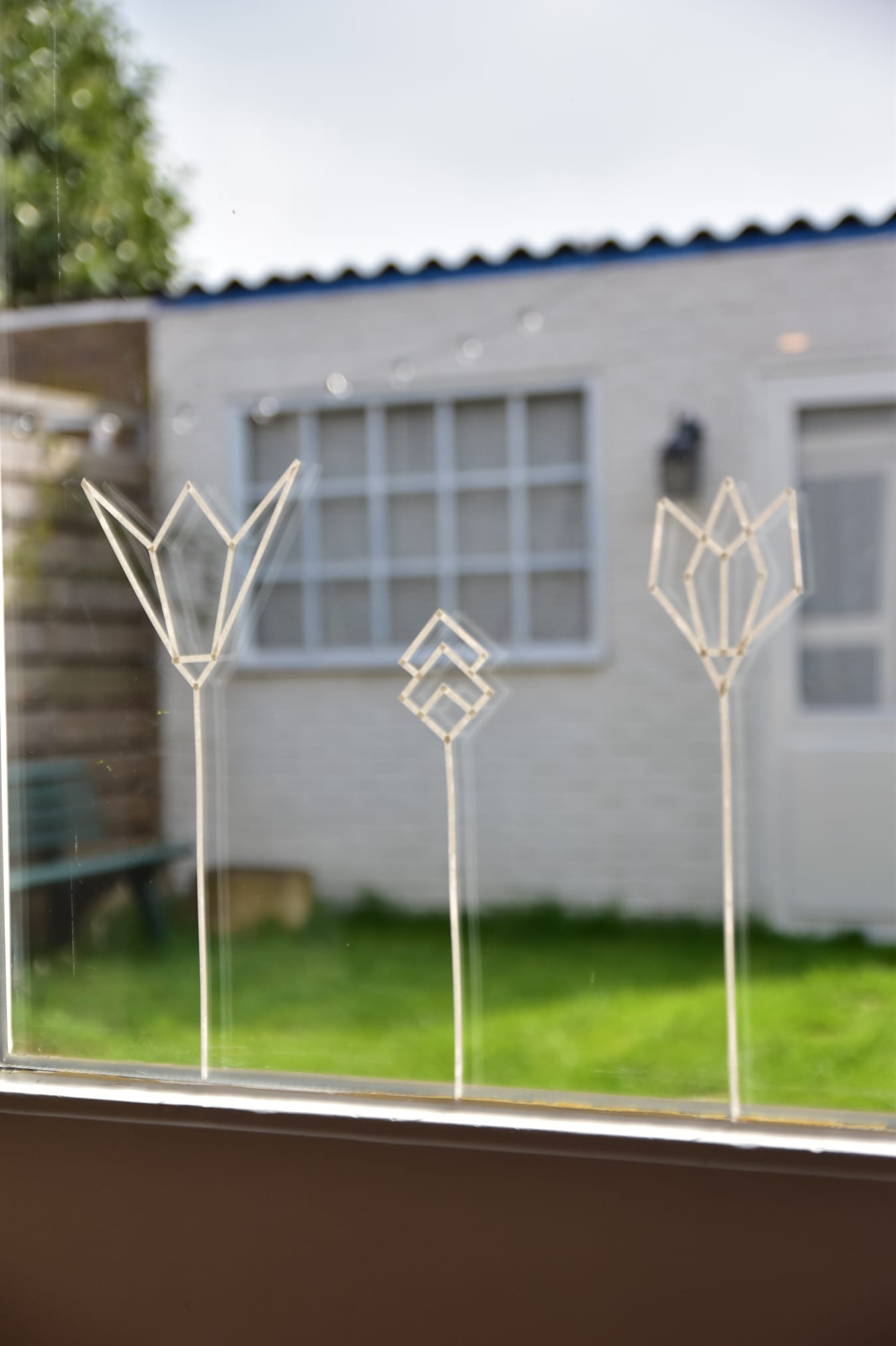 bloemen van maskingtape