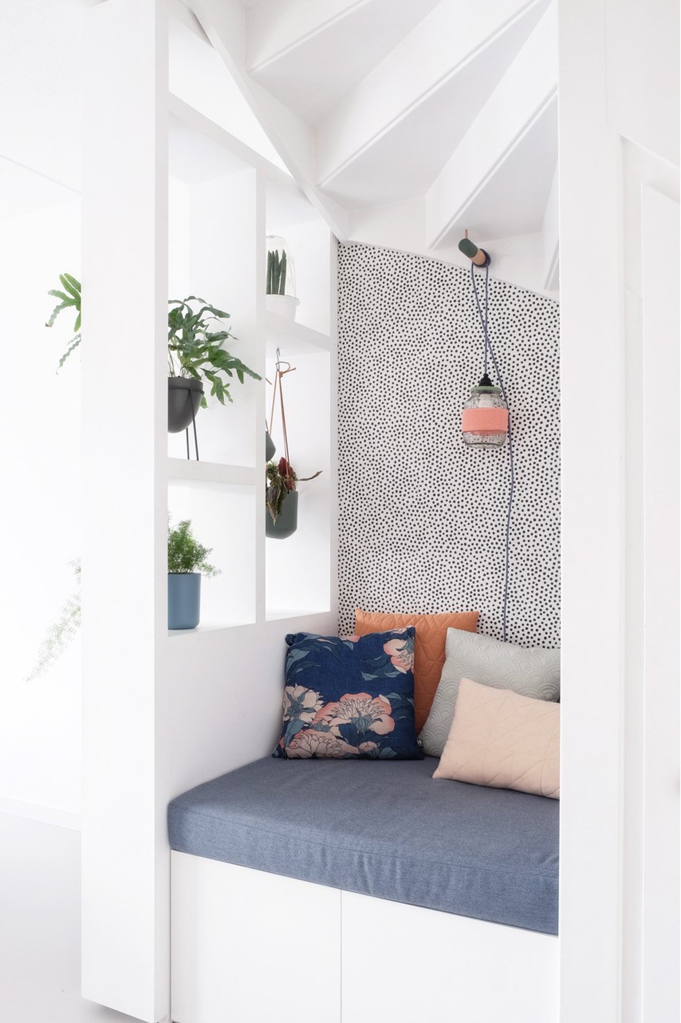 zitje met roomdivider