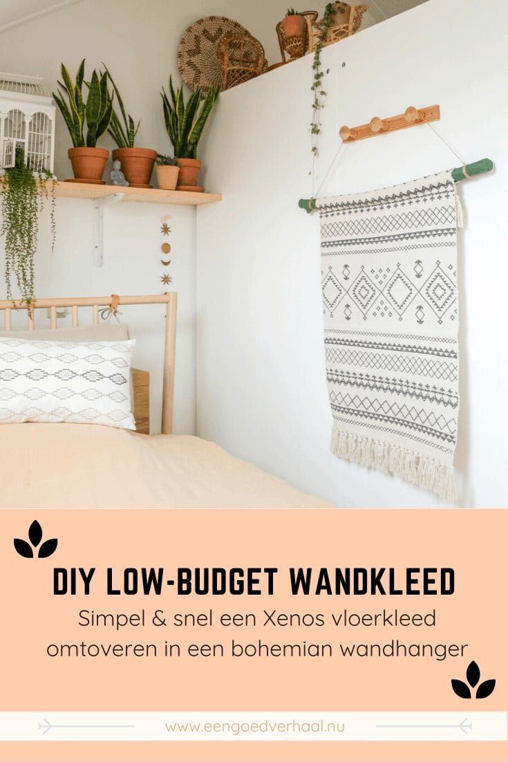 diy wandkleed van vloerkleed