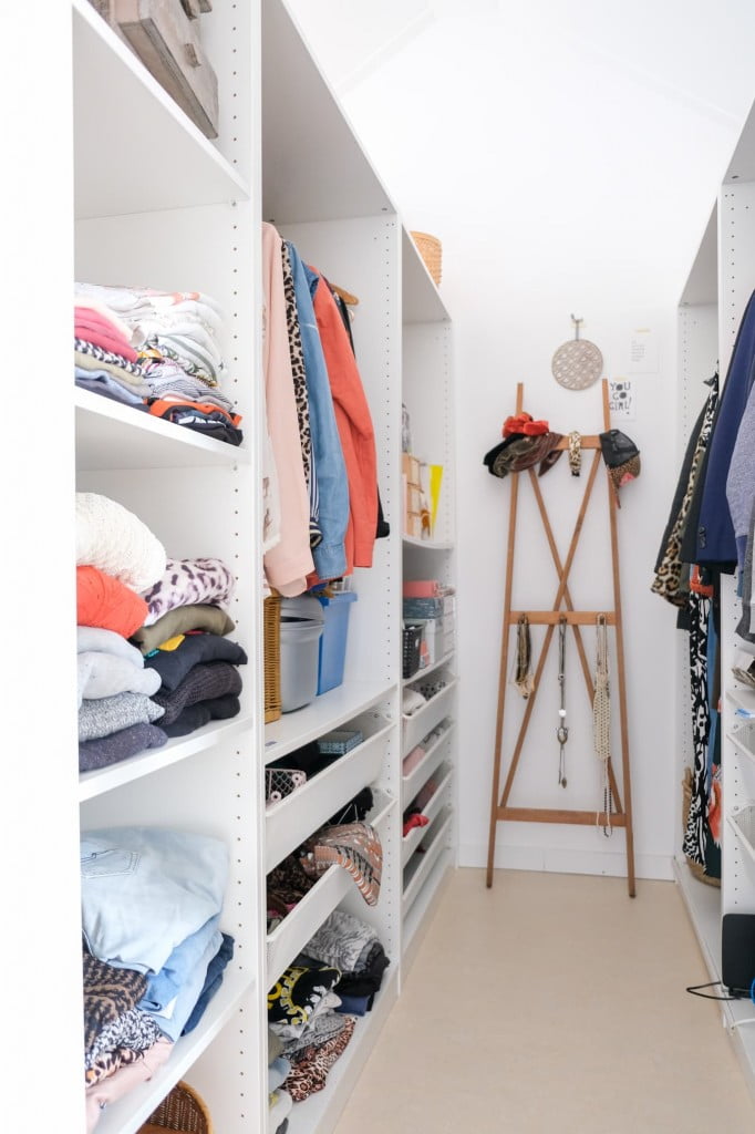 indeling inloopkast ikea hack