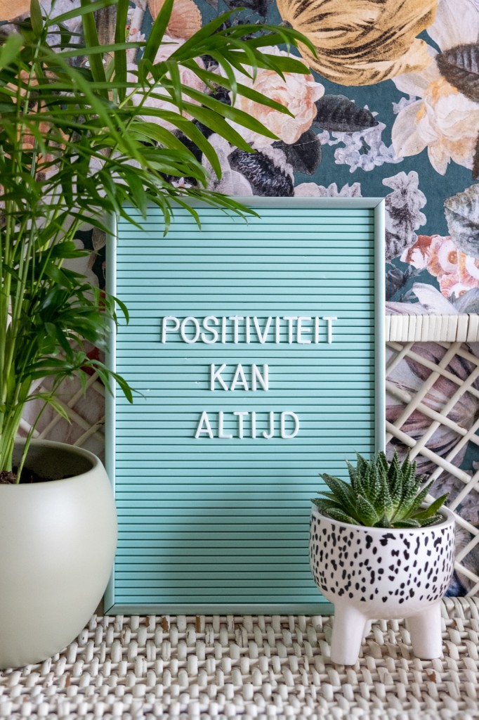 positieve teksten letterbord