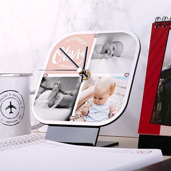 klok bedrukken foto tekst