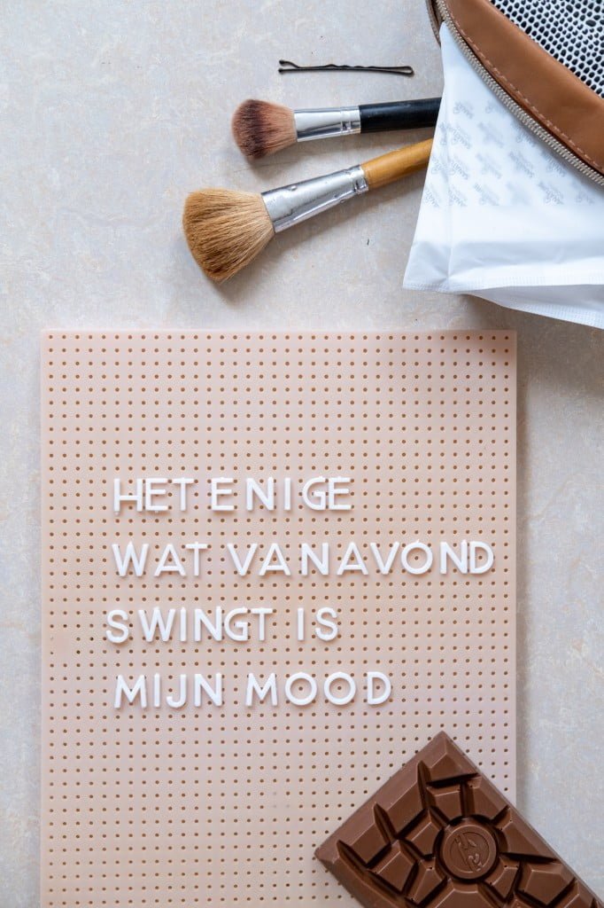 quote menstruatie letterbord