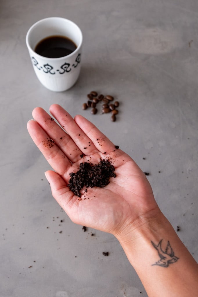 scrub van koffieprut DIY