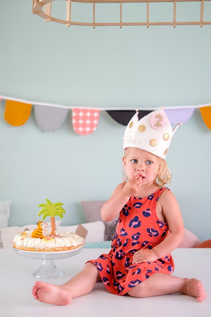 verjaardagstaart met discodip versieren