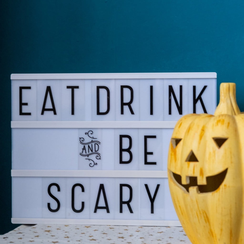 teksten voor halloween lightbox