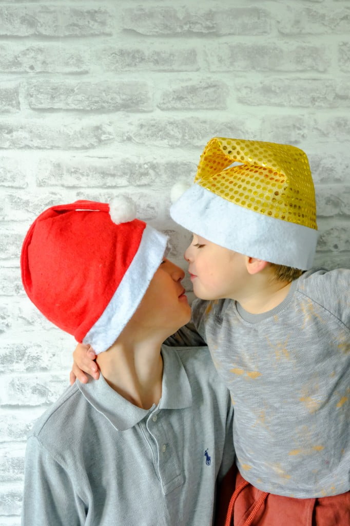 broertjes kerstmis foto idee