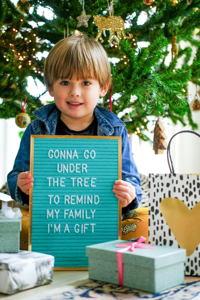 kerst quote letterbord kind