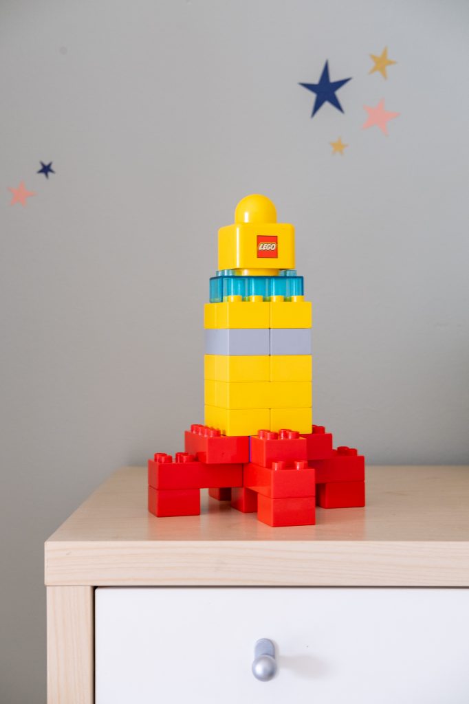 raket van duplo maken decoratie kinderkamer