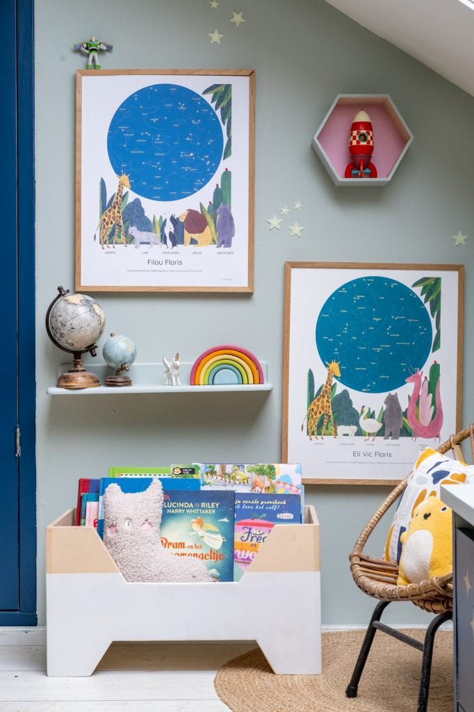 kinderkamer regenboog wereldbol