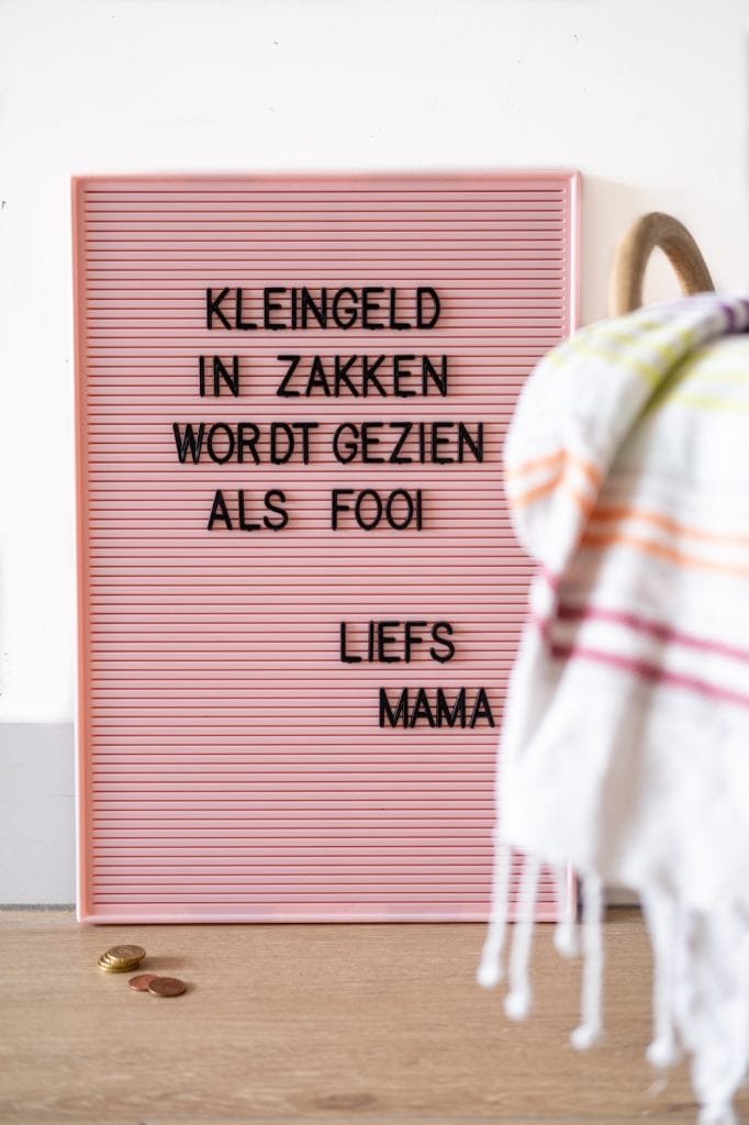 letterbord tekst nederlands wassen