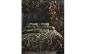 dekbedovertrek met exotische bloemprint