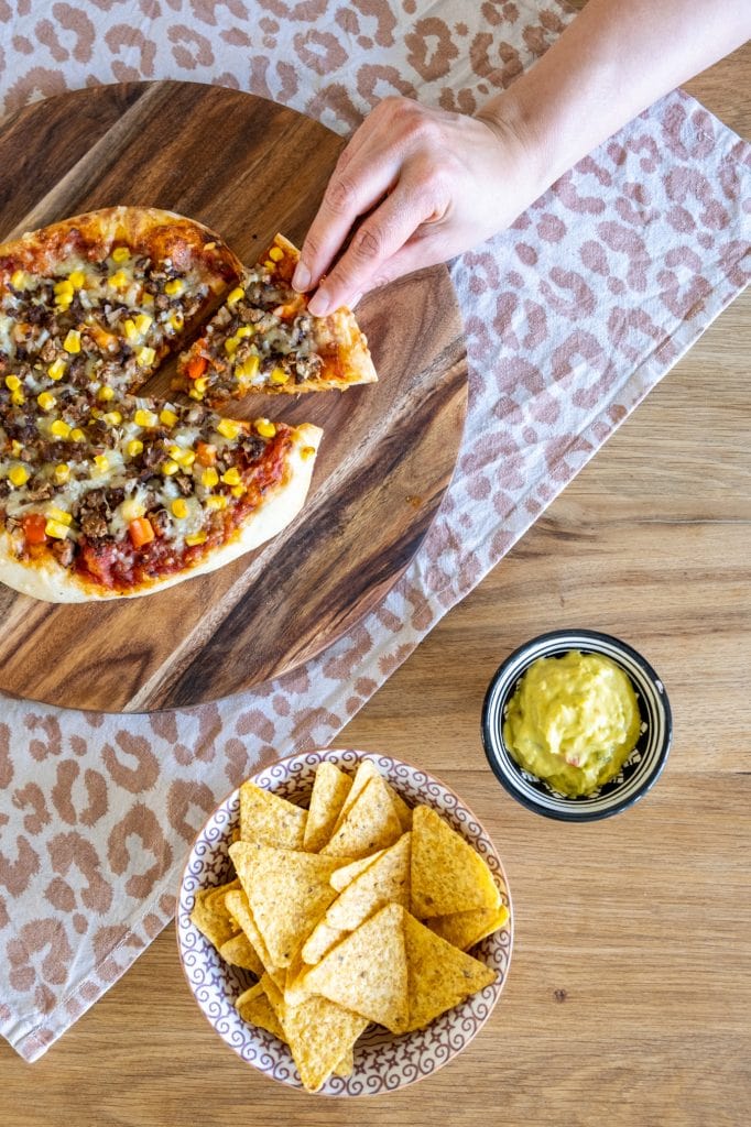 kindvriendelijke pizza vegetarisch gehakt