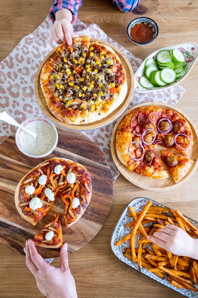vegetarische pizza's maken
