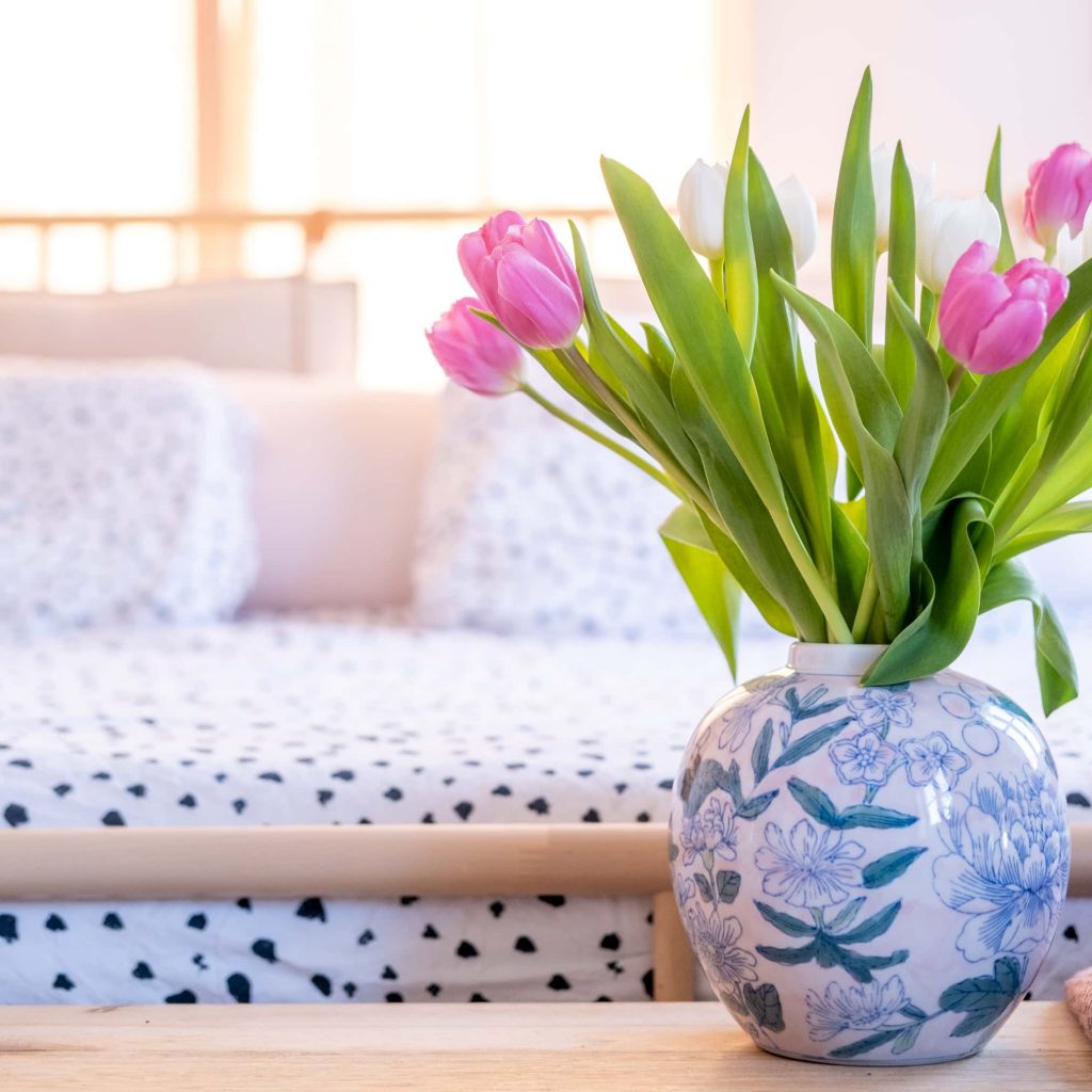 interieurtrend beddengoed met bloemprint