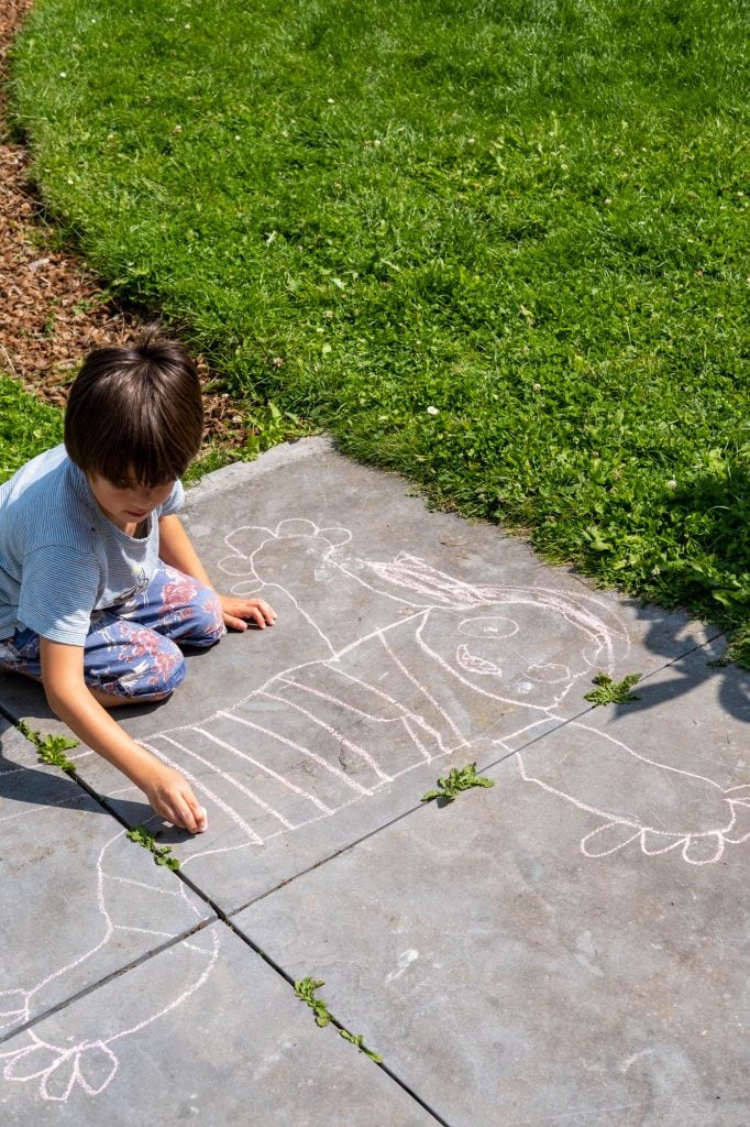 spelletjes met krijt tuin