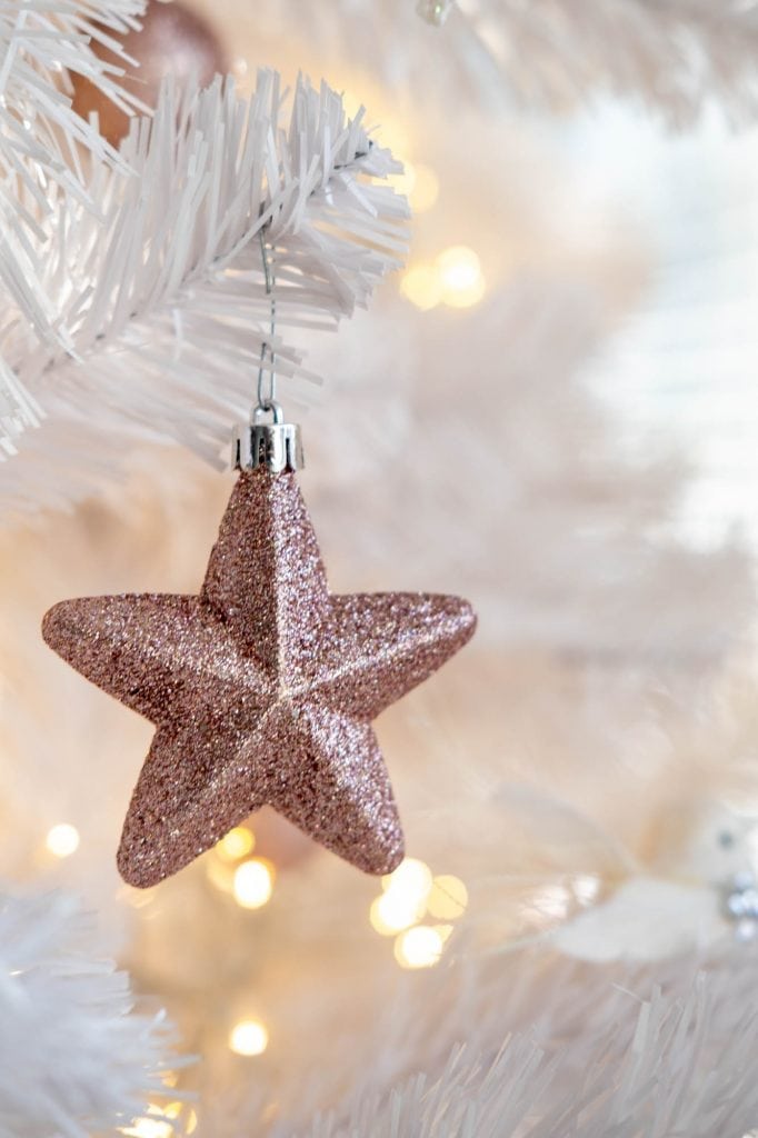 kerststerren roze kerstballen