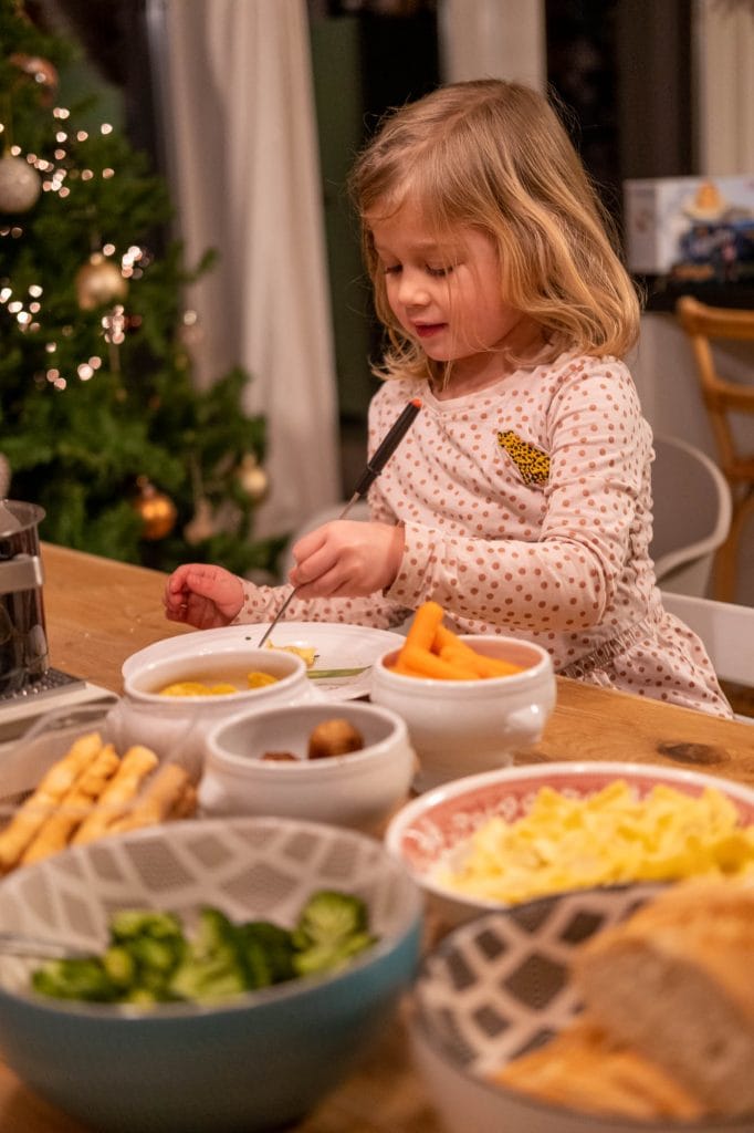 plantaardige snacks kaas fondue