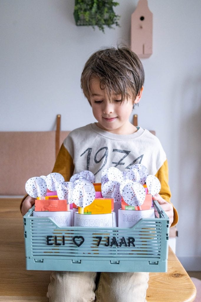 verpakte dino traktatie printable