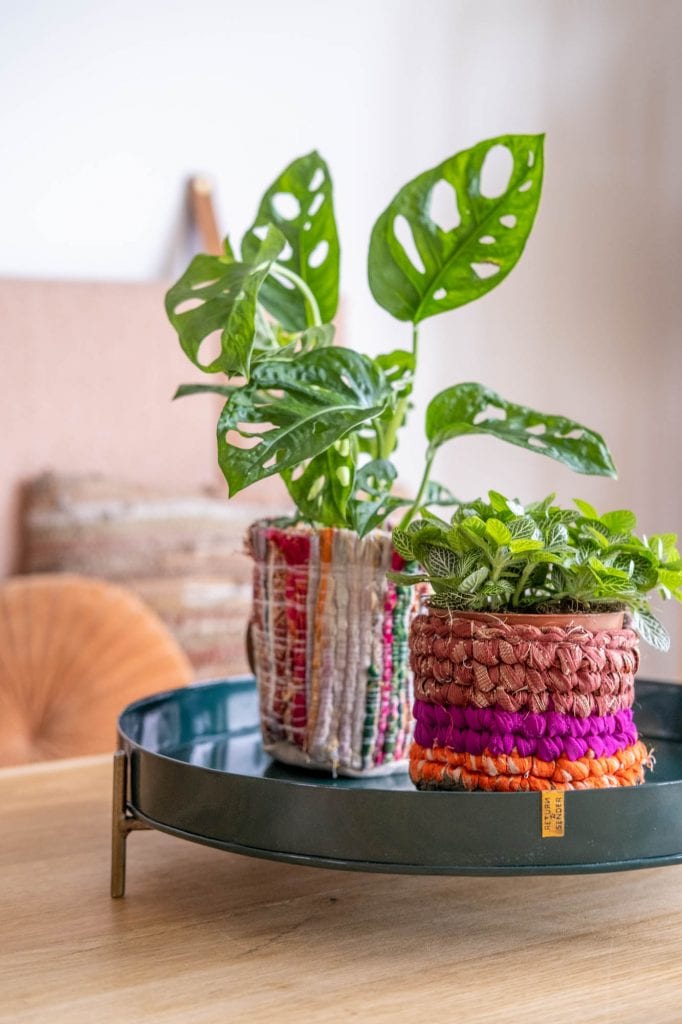 plantenpot van gerecyclede materialen