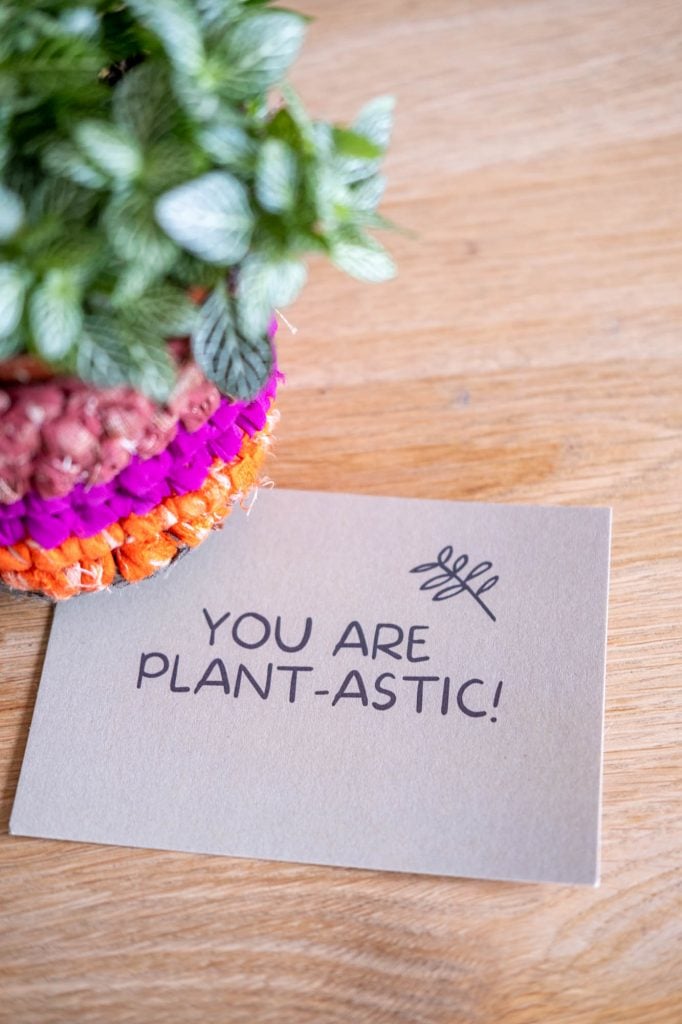 plantenpotje van restmaterialen