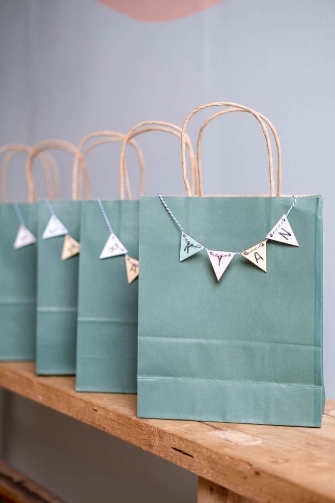 goodiebag met naamslinger