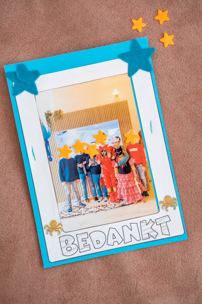 zelfgemaakt fotolijstje zee partijtje