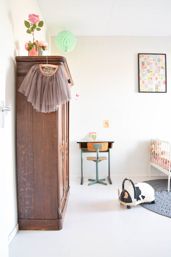 vintage look slaapkamer meisje