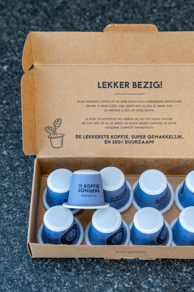 biologisch afbreekbare koffiecups