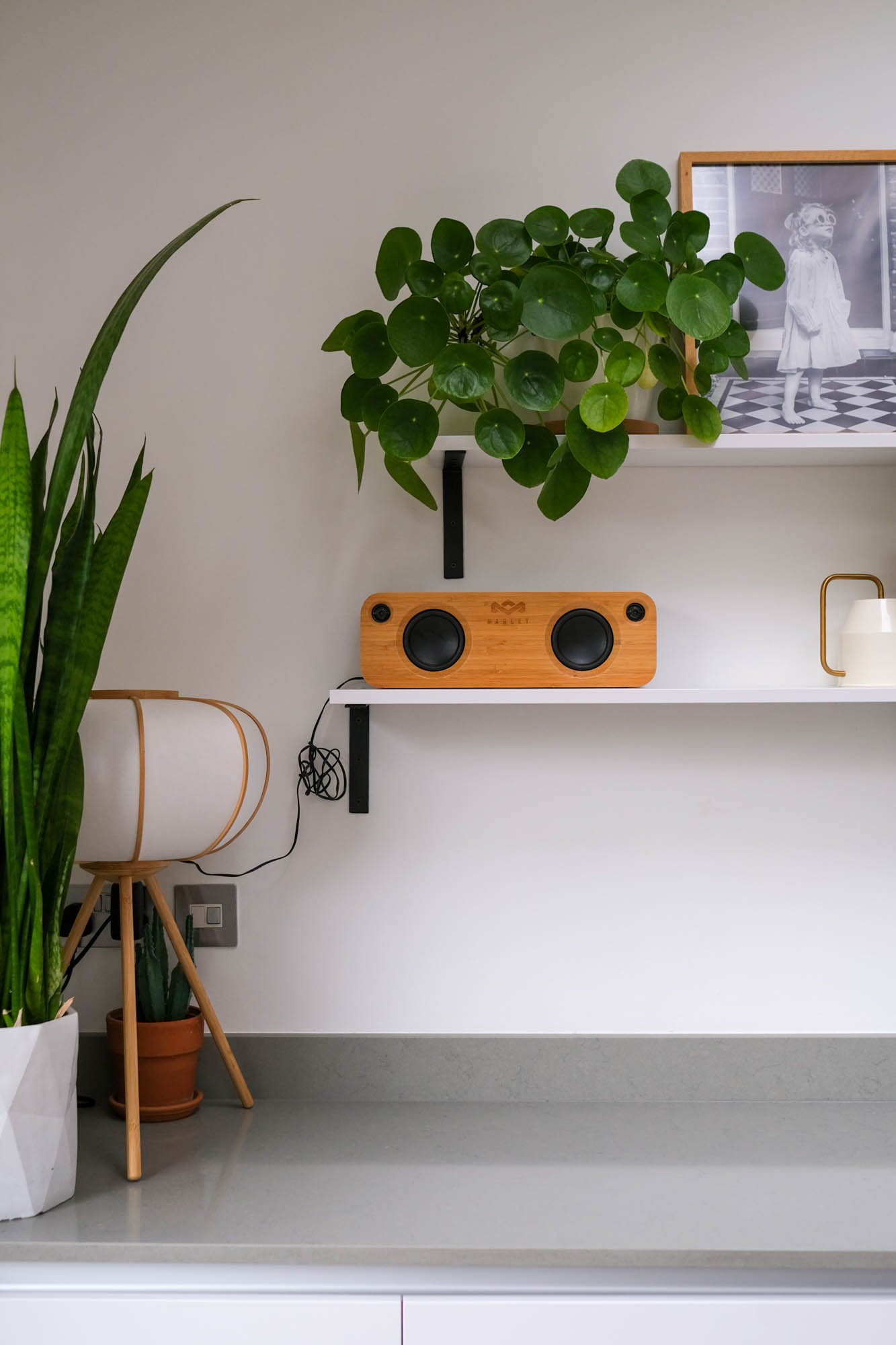 planken boven het aanrecht