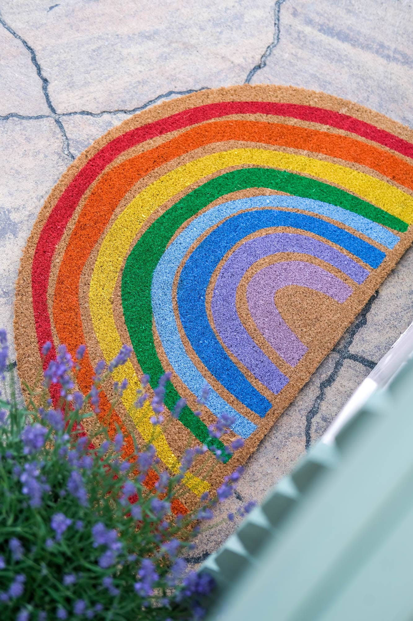 regenboog deurmat tuin