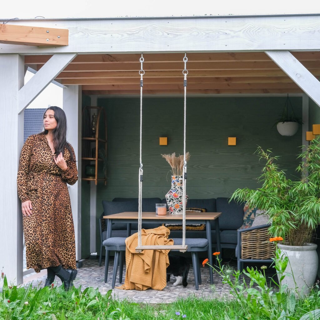 groene overkapping tuin