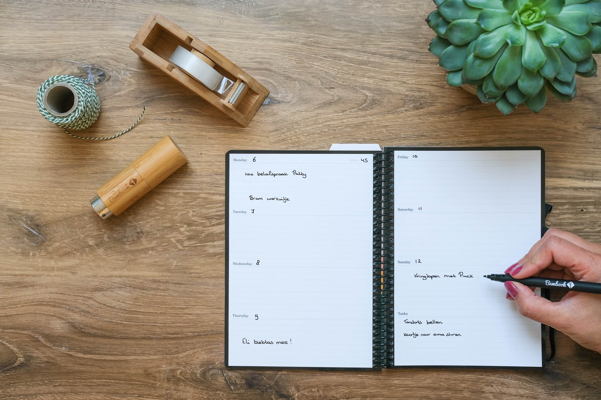 uitwisbare agenda bambook