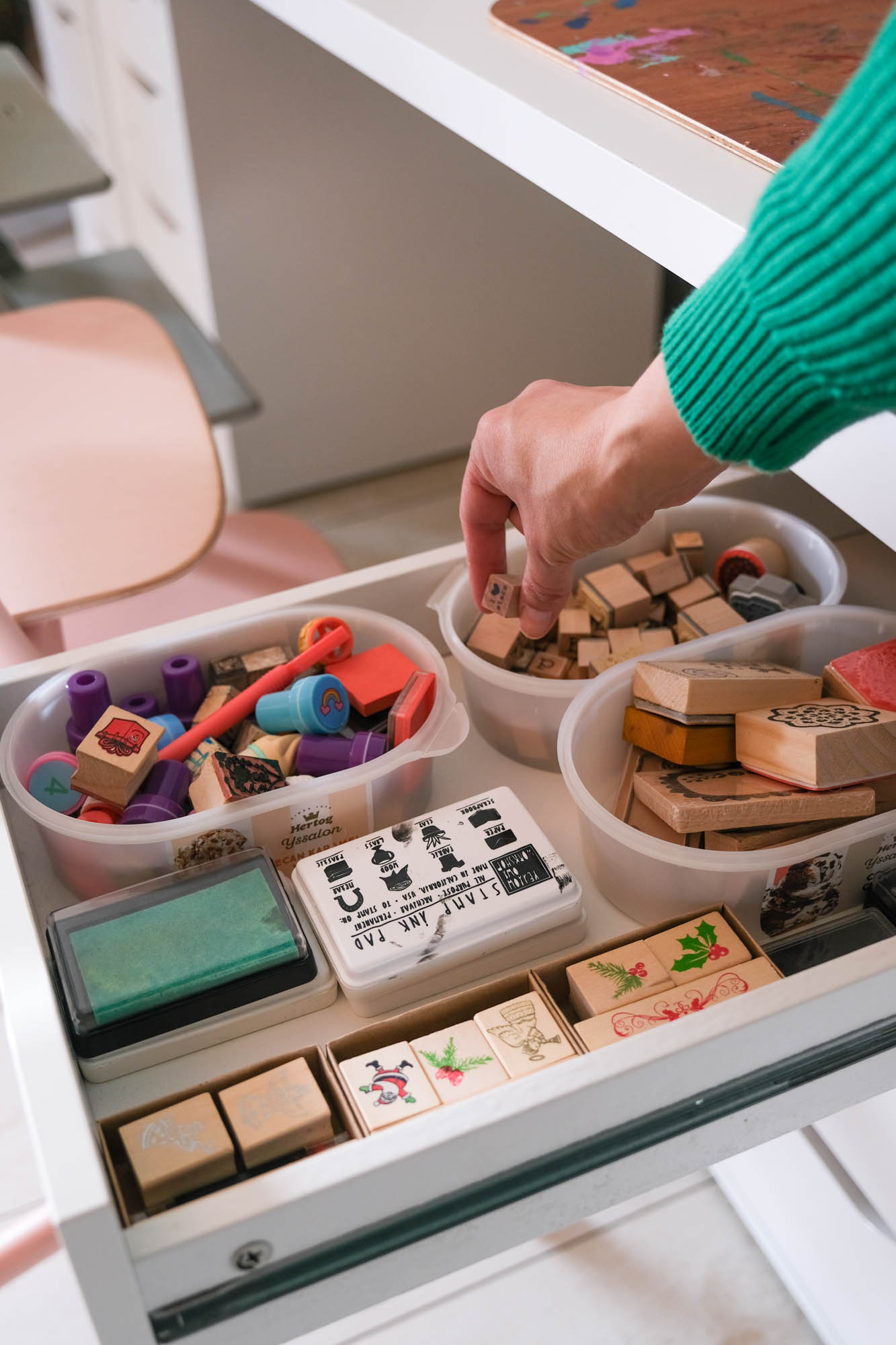 knutselspullen in la opbergen