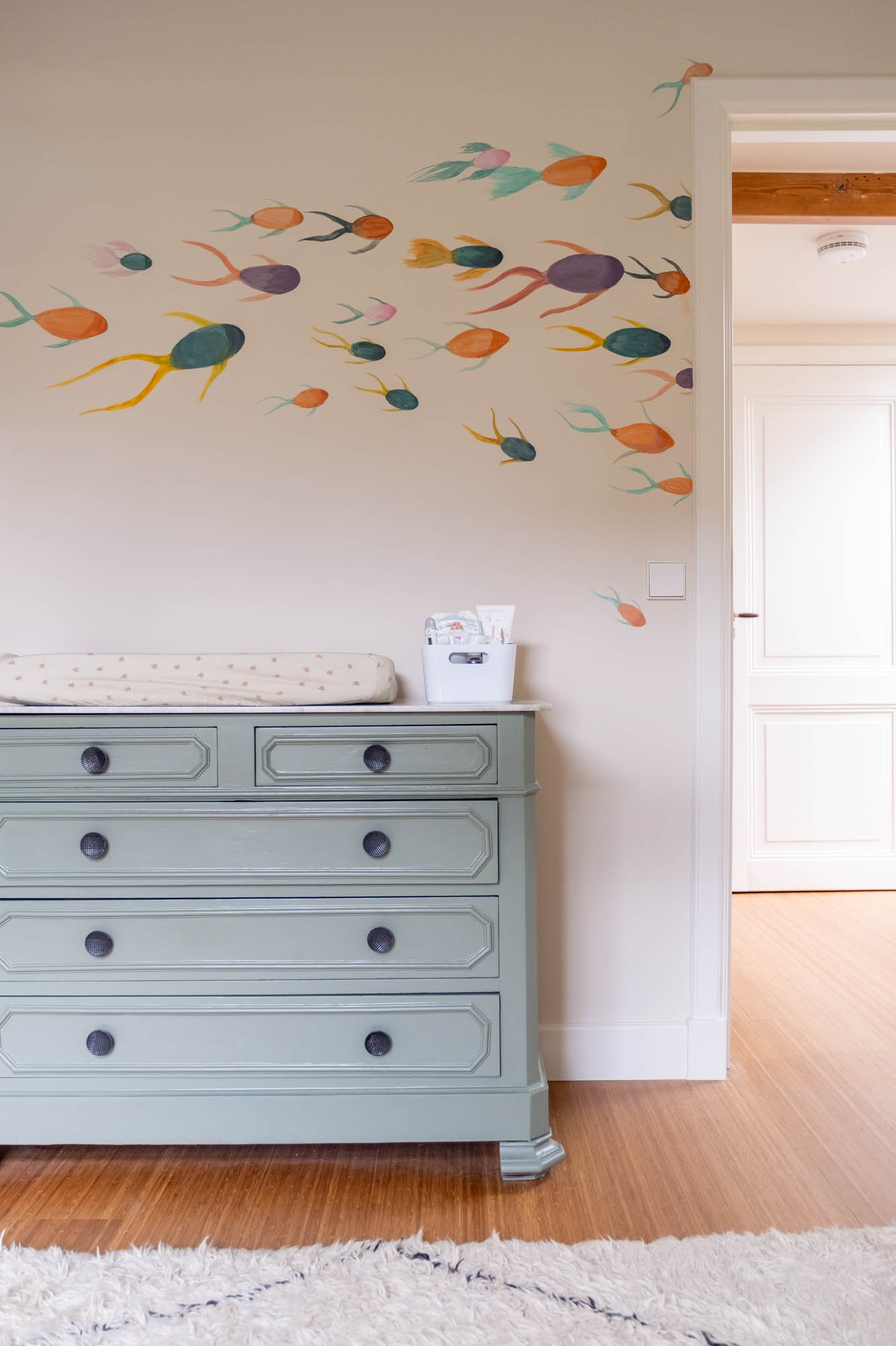 vissen muurschildering DIY