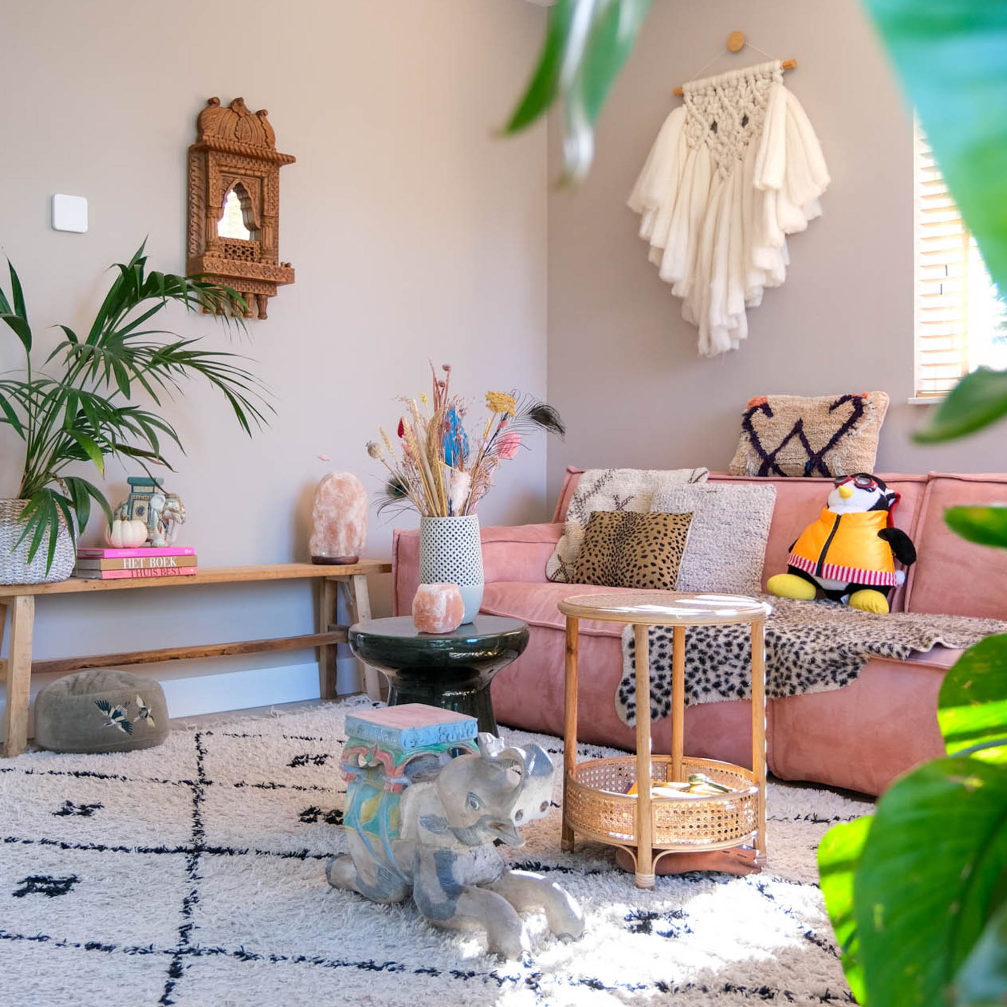 Perky Limestone muurverf woonkamer